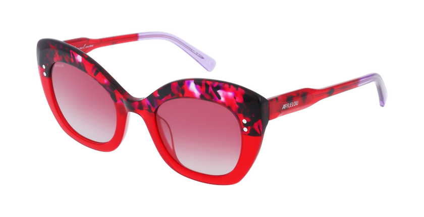 Lunettes de soleil femme MALICIEUSE rouge - Vue de face