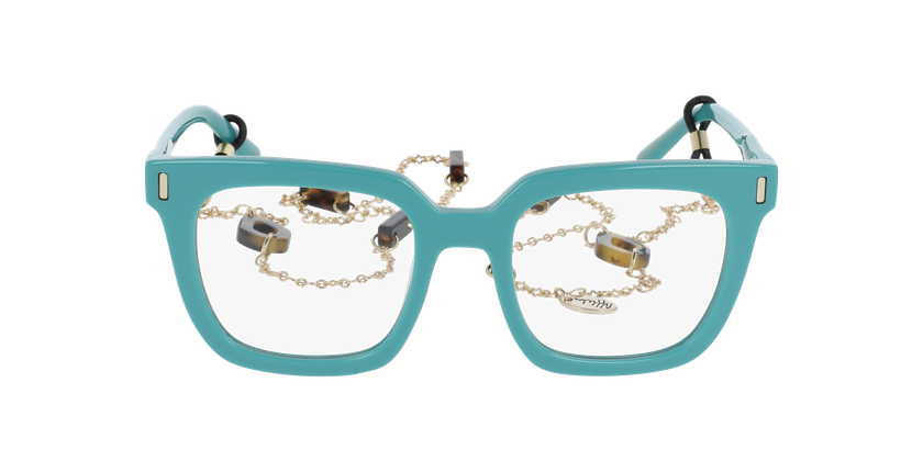 Lunettes de vue femme CARACTÈRES REVEUSE vert - Vue de face