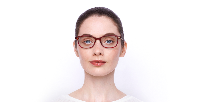 Lunettes de vue femme MAGIC MAELY rouge - Vue de face