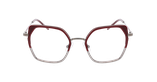 Lunettes de vue femme MAGIC222 rouge/gris - Vue de face