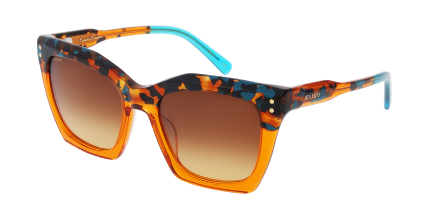 Lunettes de soleil femme ELEGANTE orange - Vue de face