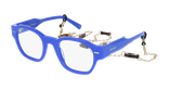 Lunettes de vue femme CARACTÈRES AUTHENTIQUE bleu - Vue de face