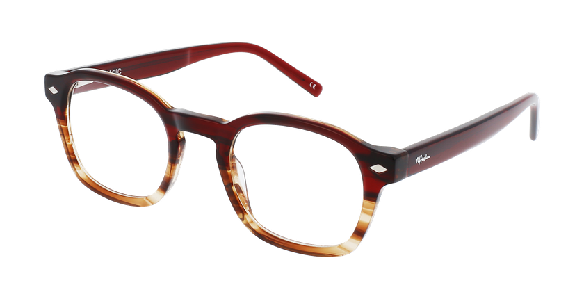 Lunettes de vue homme MAGIC 162 écaille rouge - Vue de face