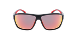 Lunettes de soleil CLAVEL POLARIZED noir/rouge - Vue de face