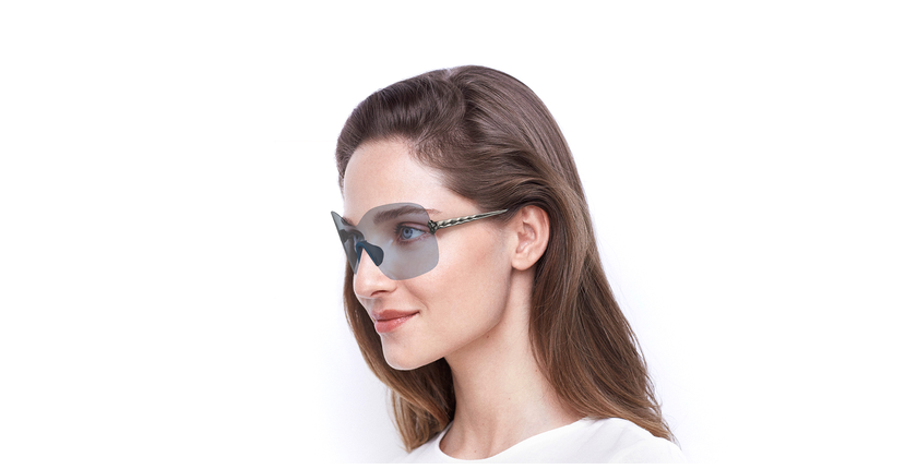 Lunettes de soleil femme AMBRA bleu - Vue de face