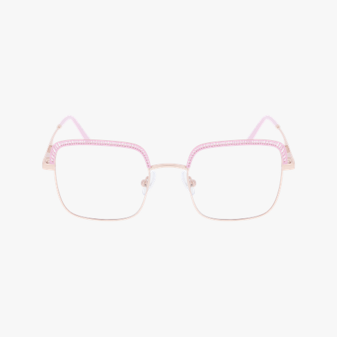 Lunettes de vue femme MAGIC294 rose/dorée Vue de face