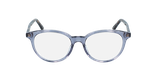 Lunettes de vue femme MONTAIGNE47 bleu/écaille - Vue de face