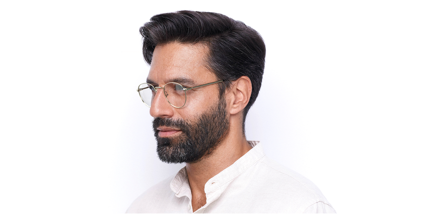 Lunettes de vue homme DB 1015 dorée - vue de 3/4