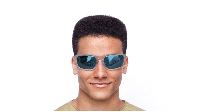 Lunettes de soleil homme IGOR POLARIZED blanc/bleu - Vue de face