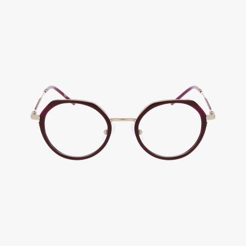 Lunettes de vue femme MAGIC223 rouge/dorée Vue de face