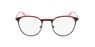 Lunettes de vue femme REINE noir/rouge