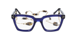 Lunettes de vue femme CARACTÈRES MYSTERIEUSE bleu - Vue de face