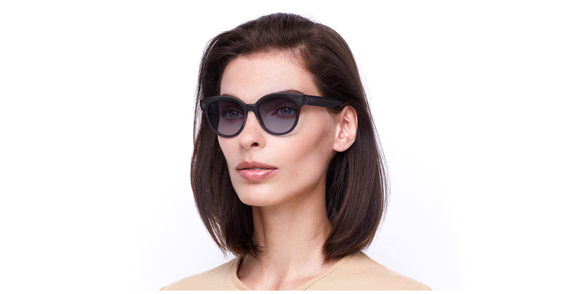 Lunettes de soleil femme DEVI violet - Vue de face