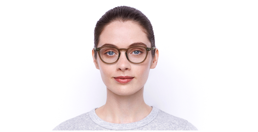 Lunettes de vue femme RZERO 36 marron - Vue de face