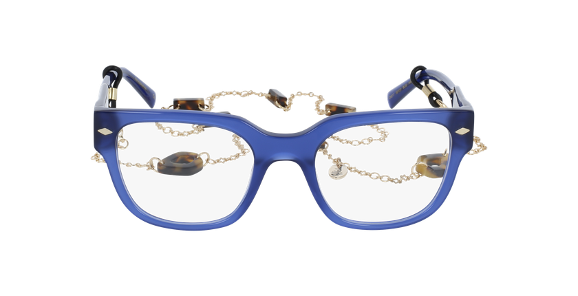 Lunettes de vue femme CARACTÈRES AUDACIEUSE bleu/violet - Vue de face