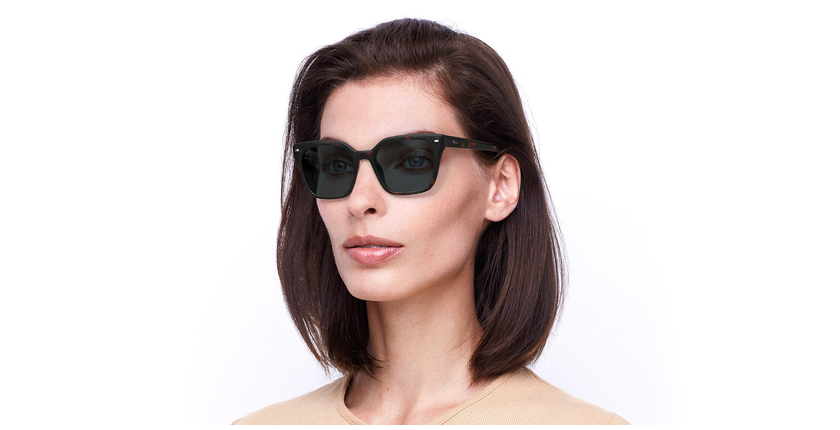 Lunettes de soleil femme ALEXANE écaille - Vue de face