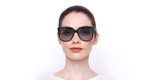 Lunettes de soleil femme VB641S noir - Vue de face