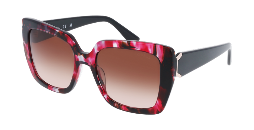 Lunettes de soleil femme GU7889 bordeaux/marron - Vue de face