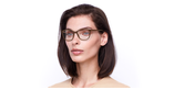 Lunettes de vue femme RZERO1 marron - vue de 3/4