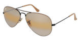 Lunettes de soleil homme AVIATOR L noir/beige - vue de 3/4