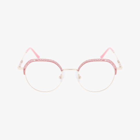 Lunettes de vue femme MAGIC292 rose/dorée Vue de face