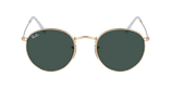 Lunettes de soleil homme ROUND METAL 0RB3447N dorée - Vue de face