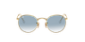 Lunettes de soleil homme ROUND METAL 0RB3447N dorée