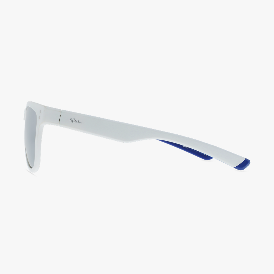 Lunettes de soleil femme WILD POLARIZED blanc/bleu - Vue de côté