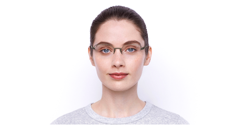 Lunettes de vue femme SYLLIA dorée - Vue de face