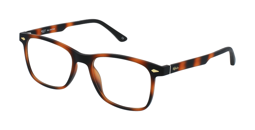 Lunettes de vue homme BASTIAN marron - Vue de face