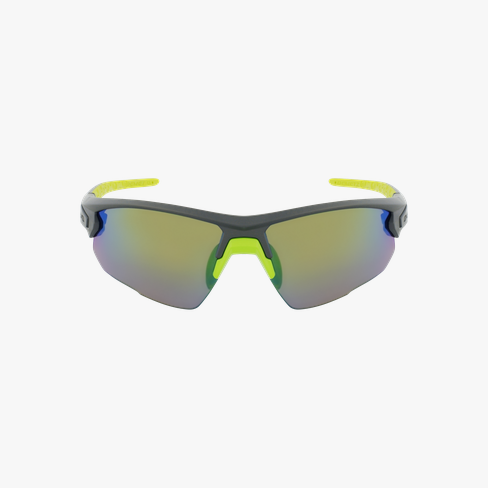 Lunettes de soleil homme Track gris/jaune Vue de face