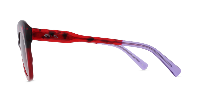 Lunettes de soleil femme MALICIEUSE rouge - Vue de face