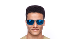 Lunettes de soleil homme TRAVIS blanc - Vue de face