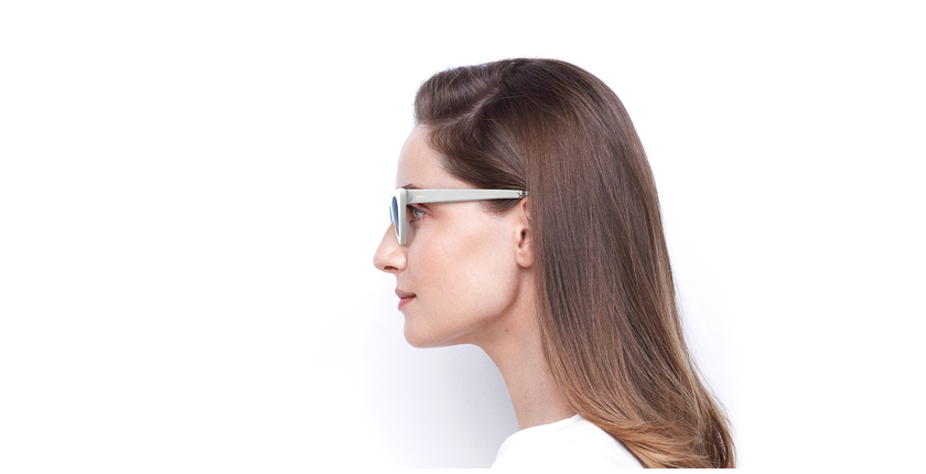 Lunettes de soleil femme LILO blanc - Vue de face