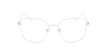 Lunettes de vue femme MANOLIA blanc/dorée - Vue de face