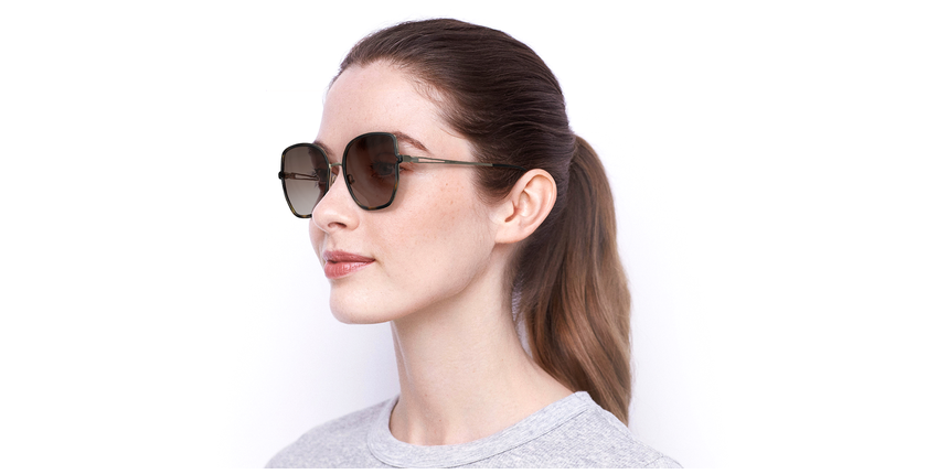 Lunettes de soleil femme 1392/S dorée - Vue de face