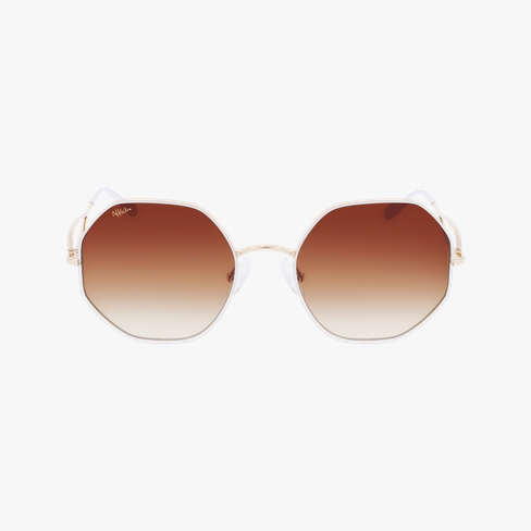 Lunettes de soleil femme DORIA dorée/blanc