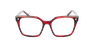 Lunettes de vue femme CARACTERES FIL D'OR EFFRONTEE rouge