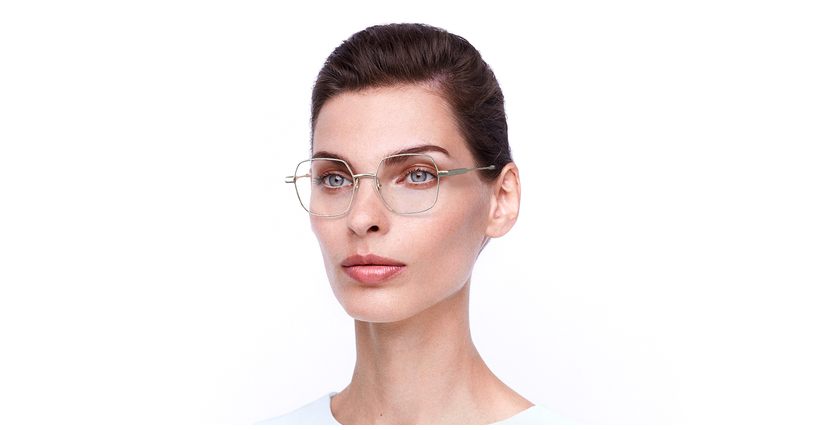 Lunettes de vue femme MAGIC LEA blanc/dorée - vue de 3/4