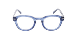 Lunettes de vue homme CARACTÈRES OPTIMISTE bleu/bleu cristal - Vue de face