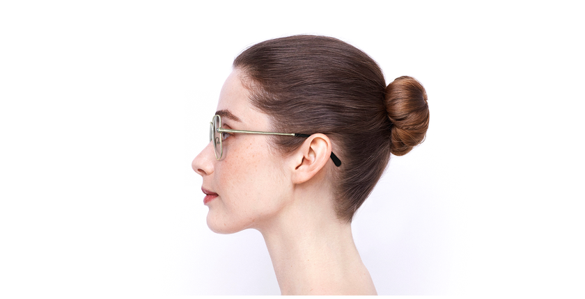 Lunettes de vue femme 0DG1341B dorée - Vue de côté