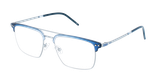 Lunettes de vue homme MAGIC 202 bleu/argenté - Vue de face