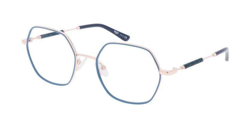 Lunettes de vue femme MAGIC252 bleu - Vue de face