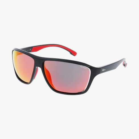 Lunettes de soleil CLAVEL POLARIZED noir/rouge