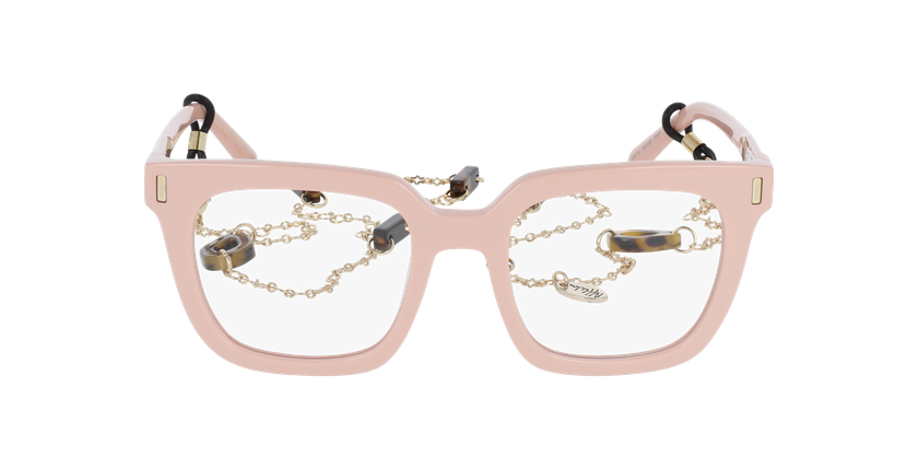 Lunettes de vue femme CARACTÈRES REVEUSE rose - Vue de face