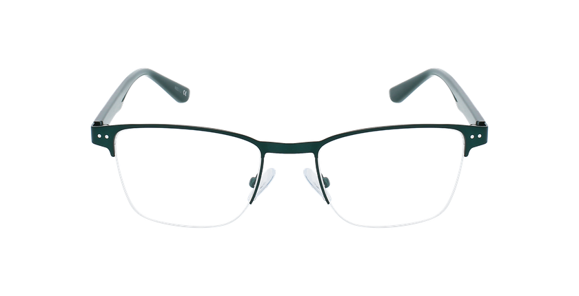 Lunettes de vue homme BERTRAND vert - Vue de face