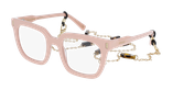 Lunettes de vue femme CARACTÈRES REVEUSE rose - Vue de face