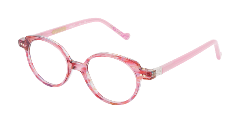 Lunettes de vue enfant T&C4 rose - Vue de face