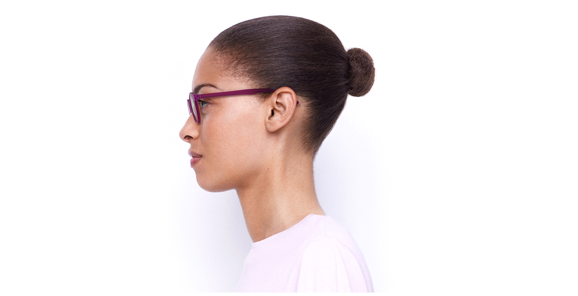 Lunettes de vue femme RZERO3 violet - Vue de côté