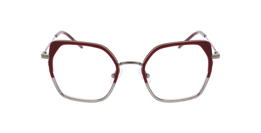 Lunettes de vue femme MAGIC222 rouge/gris - Vue de face